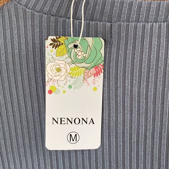 NENONA Ruched Midi Dress Long Sleeve Side Drawstring Ribbed Knit Bodycon Dress - Picture 6 of 11